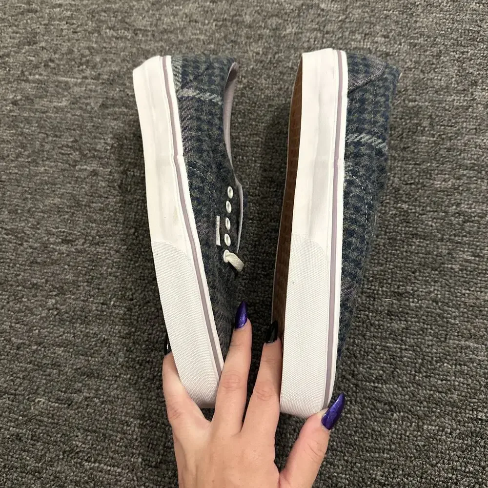 Van's Plaid Tweed Houndstooth Era Sneaker Shoes Blue - US Men's 9.5 Women's 11 - Picture 3 of 6